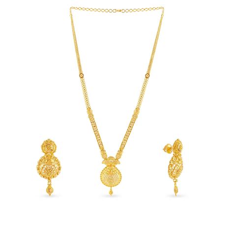 Malabar Gold Necklace Set NSNK264013 for Women Online | Malabar Gold ...