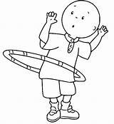 Caillou With Hula Hoop coloring Page  Download Print Or Color Online sketch template