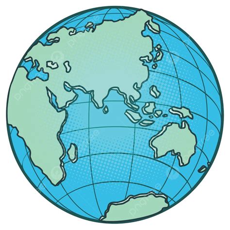 Globe Eastern Hemisphere Africa Europe Asia Australia Color Atlas World Vector, Color, Atlas ...