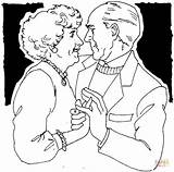 Old Couple Dancing coloring Page  Free Printable Coloring Pages sketch template