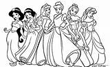 Disney Princess Characters Coloring Pages  Home sketch template