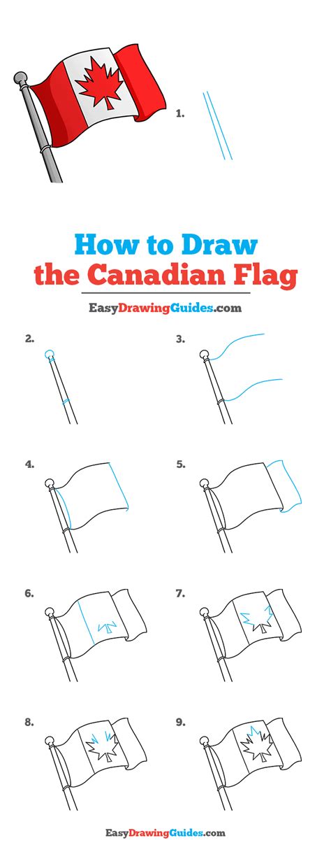 How to Draw the Canadian Flag - Really Easy Drawing Tutorial