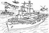 Aircraft Carrier Coloring Page sketch template