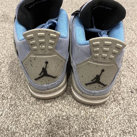 Jordan 4 university blue Worn once Comes with box - Depop