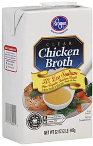 Kroger Clear Chicken Broth - 32 oz, Nutrition Information | Innit