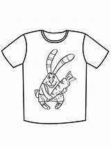 T shirt coloring Pages sketch template