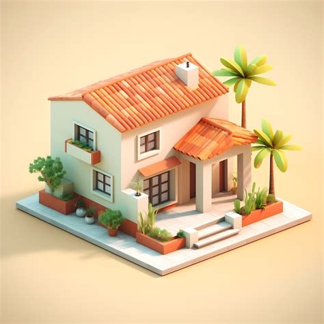 Free Photo | 3d view of house model