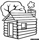 Log Cabin Coloring Page  Free download On ClipArtMag sketch template