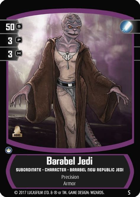 Barabel Jedi Card - Star Wars Trading Card Game