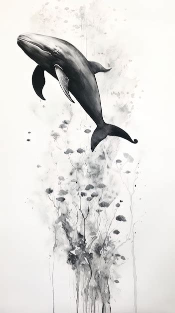 Premium Photo | A drawing of dolphins with the words dolphin and the word dolphins.