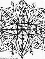 Kaleidoscope Coloring Pages Easy sketch template