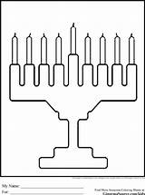 Printable Menorah Coloring Page sketch template