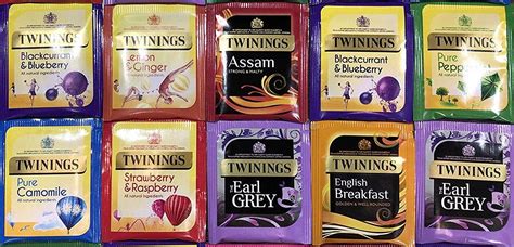 Twinings Tea Refill Box 10 Assorted Flavours, 100 Individually Wrapped Enveloped Tea Bags: black ...