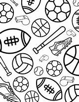 Sports Collage Coloring Page  coloring pages sketch template