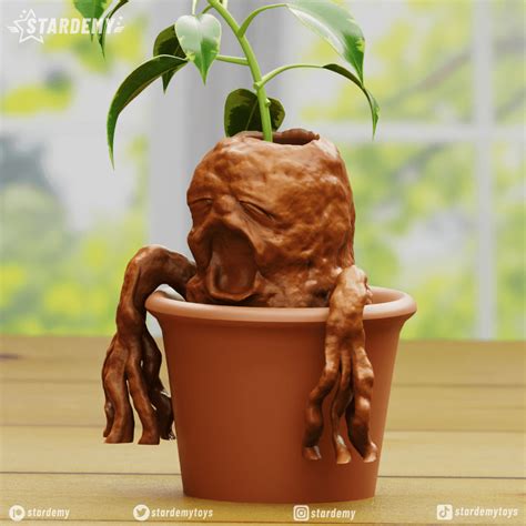 3D file Mandrake Harry Potter Planter No Supports 🪴・3D printable model to download・Cults