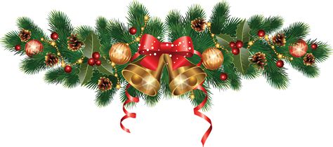 Christmas garland PNG transparent image download, size: 1600x710px