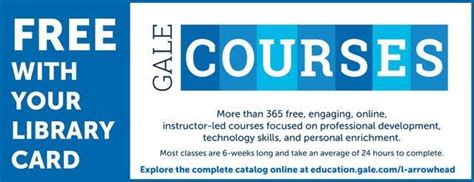 Free online courses available through Gale Courses - Beloit Public Library