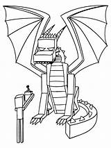 Minecraft Coloring Pages Ender Dragon sketch template
