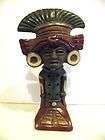 Mexican Red Clay 5 Tiles Inca Aztec Figure With Doll