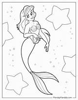Little Ariel Coloring Pages sketch template