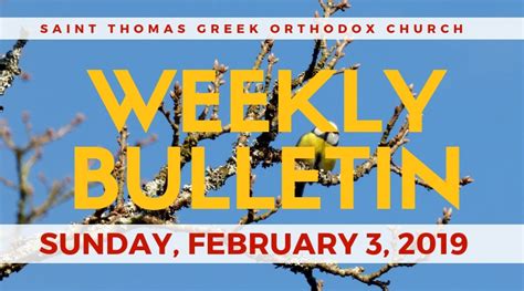 St Thomas Weekly Bulletin - Saint Thomas Greek Orthodox Church