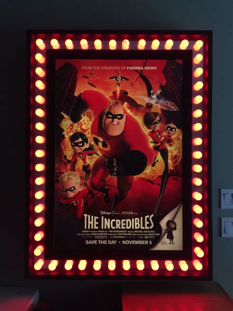 Poster Marquee frame with programmed LED lights | Movie poster marquee ...