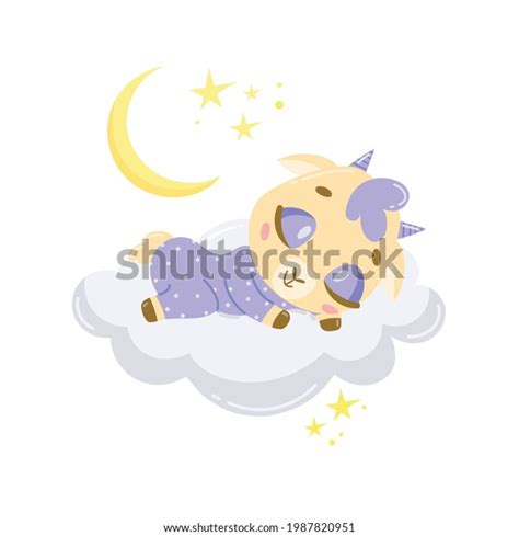 Vector Illustration Cute Cartoon Goat Sleeping Stock Vector (Royalty Free) 1987820951 | Shutterstock