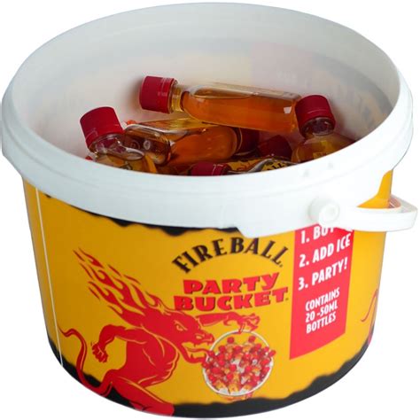 Fireball Cinnamon Whisky Liqueur Party Bucket 20 x 5cl - DrinksDirect.com