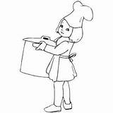Girl Cooking Coloring Pages sketch template