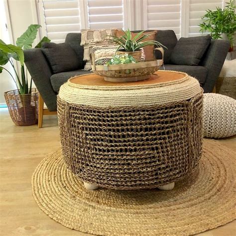 How to Build a Seagrass Tyre Table DIY | Hometalk