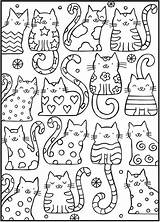 Cat Coloring Book For Adults  Jammie sketch template