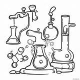 Fun Chemistry Experiment Coloring Page 6367 5192 sketch template