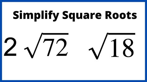 How to Simplify a Square Root - YouTube