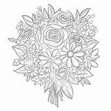 Bouquet Of Flowers Coloring Page  Pages Mimi Panda sketch template