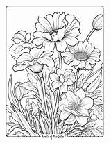 Coloring Pages Of Flowers Printable sketch template