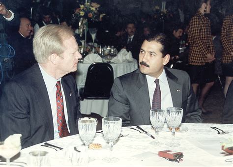 Arizona Governor Fife Symington and Sonoran Governor Beltones at a meeting of the Arizona-Sonora ...