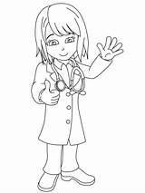 Lady Doctor Coloring Pages sketch template