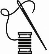 Needle And Thread Spool Drawing Sketch Coloring Page sketch template