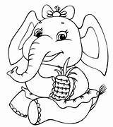 Elefant Tegninger Til Print sketch template