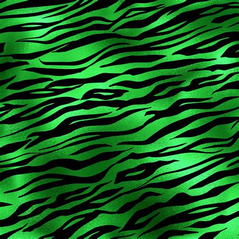 Green Foil Effect Tiger Print Pattern Vinyl Wrap Vinyl Wraps - Etsy