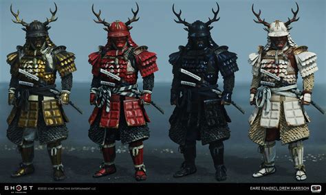 ArtStation - GHOST OF TSUSHIMA - Sakai armor set, Drew Harrison | Ghost ...