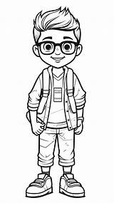 School Boy Coloring Pages Printable For Free Download sketch template
