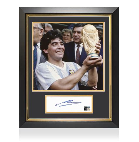 Diego Maradona Official FIFA World Cup Signed and Framed Card: 1986 ...