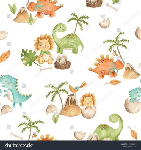 800 Dinosaur Watercolor Egg Images, Stock Photos & Vectors | Shutterstock