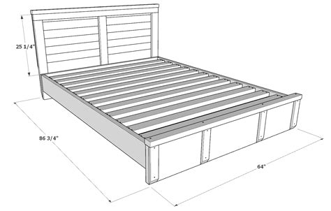 DIY queen bed frame - DIY projects plans