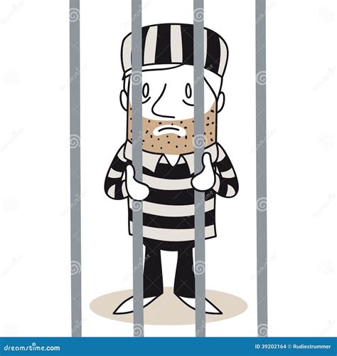 Cartoon Prisoner Behind Bars Stock Illustrations – 237 Cartoon Prisoner ...