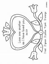 Love One Another Preschool Coloring Sheet Pages sketch template