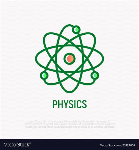 Physics thin line icon Royalty Free Vector Image