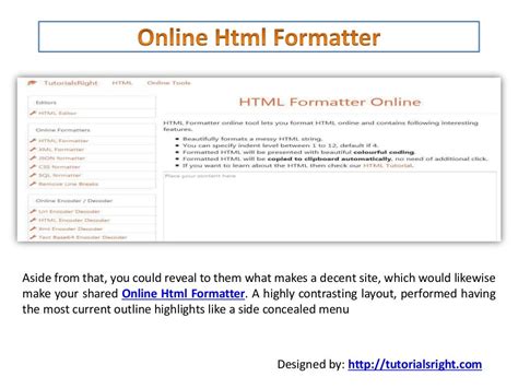 Online Html Formatter Free