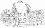 Garden Gate Drawing At PaintingValleycom  Explore Collection Of sketch template